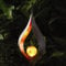 mysmartbuy.com Kyoto Hanging LED Globe Light – Solar Powered Zen Style Outdoor Garden Metal Sculpture Ornament Lighting Decoration for Trees, Trellises, Walls & Fences - H30 x W17.5 x D7.2cm