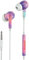 Music Sound | AURICOLARI Fantasy In-Ear | Auricolari con Filo e Microfono - Jack 3.5 Mm - Fantasia Arcobaleno