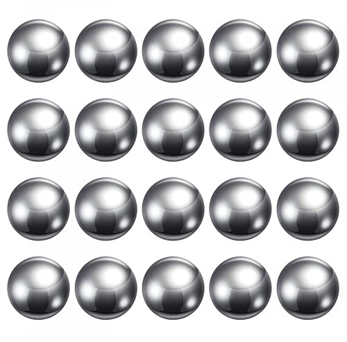 sourcing map 20pcs 20mm Carbon Steel Bearing Balls Precision Polished