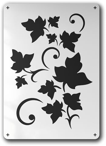 Schablone Efeu Ranke Weinlaub Ornament - BD28
