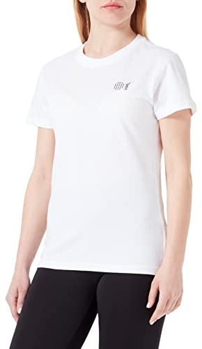 hummel Damen Hmlcourt Cotton T-shirt S/S Woman T Shirt, Weiß, M EU