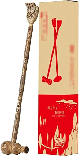 Rascador De Espalda Mango Largo De Doble Uso Scratcher + Martillo De Masaje, Cómodo Herramienta Para Rascar, Calabaza/cabeza Redonda/cabeza De Martillo De Huevo De Pato Opcional ( S : Gourd-48*9*4cm )