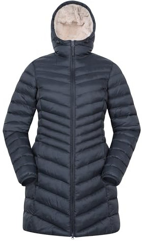 Mountain Warehouse Florence Womens Fur Lined Padded Jacket - Thermal tested -40°C Puffer Coat with Microfibre Insulation - Autumn, Winter, Outdoors & Travelling Jet Black Women's Size 20