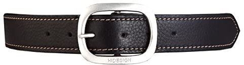Hidesign breiter Wendegürtel mit matter silberfarbener Schnalle Austin schwarz-braun 36