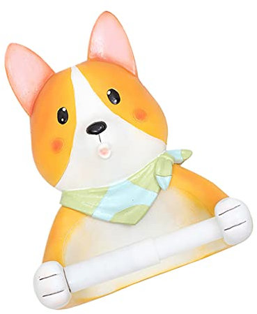 Cabilock Toilettenrollenhalter Mit Corgi Design Wanddekoration Aus Hängeständer Für Wc-papierrollen Praktische Badezimmer-Organisation Saubere Aufbewahrung Für Toilettenpapier