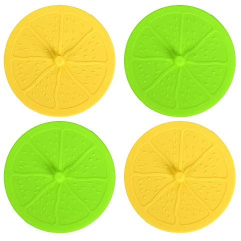 Lot de 4 jolis couvercles de tasse en silicone pour tasse à café en caoutchouc de qualité alimentaire avec fermeture hermétique pour boisson, verre, tasse à café