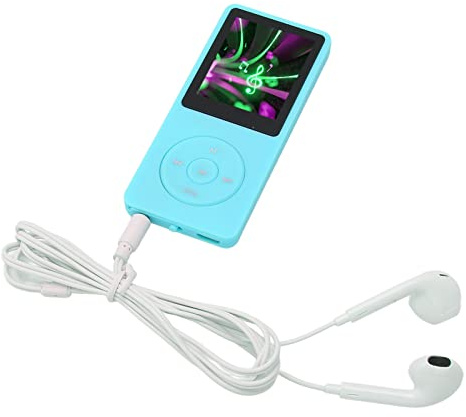 MP3-Player Player, MP3-Musik-Player mit Lautsprecher FM-Radio-Kopfhörer, Tragbarer Verlustfreier HiFi-Sound MP3--Musik-Player-Diktiergerät, Geschenke (Blau)