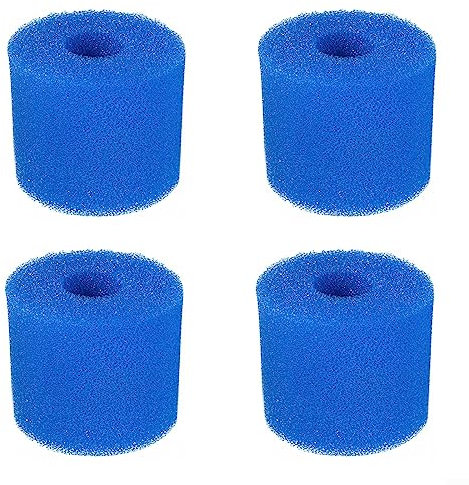 URPIZY Lot de 4 éponges filtrantes en Mousse de Rechange pour Piscine pour Intex Type II Lavable et réutilisable
