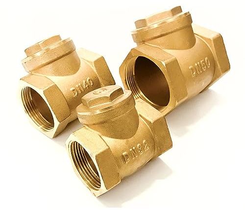 NETFEN Ventile, 1/2 Zoll, 3/4 Zoll, 1 Zoll, 2 Zoll, Horizontale Messingdrahtmündung, Rückschlagventil, Messing-Innengewinde, Rückschlagventil, 1 Stück (Size : 2)