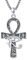 YueYuan Ankh Halskette Herren Damen 925 Sterling Silber Ägyptische Kreuz Ankh Anhänger Auge des Horus Halskette Schutz Amulett Schmuck Geschenk für Weihnachten