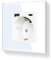 LIAONFOY 20W Wandsteckdose Typ c und USB Kombination 86mm 100-250V Kompatibel mit iPhone iPad Android Gerät Max Ladegeschwindigkeit 20W für Typ c 20W für USB Weiße (Neutrale erforderlich)