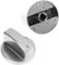 Lot de 2 boutons de contrôle universels en métal pour cuisinière et cuisinière Blanc