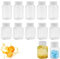 CFSVVD 10 StüCk Smoothie Flasche, Saftflaschen Zum BefüLlen, Wiederverwendbar Mini Trinkflasche, Ingwer Shot GläSer Mit Deckel für Aufbewahrung Von Milch, SäFten und Wasser