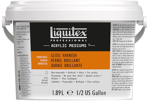 Liquitex 5345 Professional Glanz Firnis für Acrylfarben, Archivqualität, vergilbt nicht, trocknet klar auf - 1,89 Liter Flasche