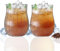 Kaezuy 350ML Cappuccino Gläser Espressotassen Set, Tulpenform-Stil Kaffeegläser, Dessertgläser, Teeglas Ripple Kaffeebecher Saftgläser für Latte Tee Eis Milch Bier (Streifen+Glatt)