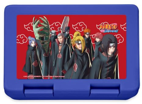 Spreadshirt Naruto Shippuden Design Mit Akatsuki-Organisation Brotdose Lunchbox, One size, Royalblau