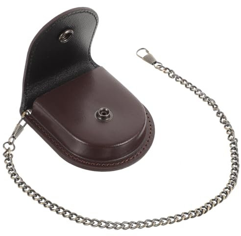 AOKWAWALIY Custodia In Pelle Per Orologio Da Tasca Custodia Per Orologio Da Tasca Borsa Per Riporre Orologi Da Tasca Design A Catena Borsa Contenitore Per Orologi Porta Orologio Pu Porta