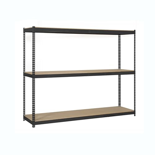 PROREGAL Schwerlastregal Wood Beast Three | HxBxT 150x120x75cm | 3 Ebenen | Fachlast 600kg | Anthrazit | Weitspannregal Werkstattregal