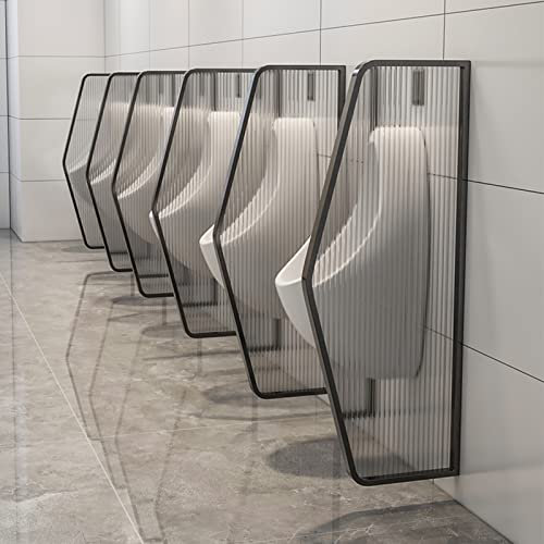 Urinal-Schirm, Urinal-Toilettenabtrennung, Urinal-Sichtschutz, wandmontierte Urinal-Abtrennungsverlängerung, für Schul-/öffentliche Toiletten (Schwarz, 4 Stück)