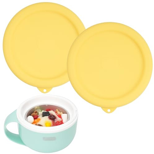 Purekra 2PCs Silicone Lids for Dash My Mug Ice Cream Maker, Silicone Bowl Covers for Dash Ice Cream Maker Mug, Ice Cream Storage Accessories, Freezer & Dishwasher Safe (Bowl NOT Included)