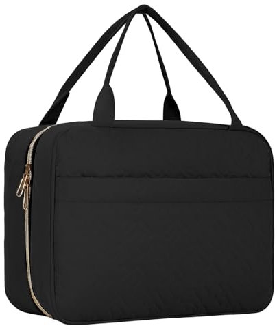Trousse de Toilette de Voyage à Suspendre, Trousse de Toilette Voyage pour Homme et Femmes, Sac de Toilette Voyage Imperméable et Suspendu(Noir)