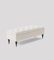 90cm Wide Chesterfield Ottoman Storage Bench with Legs, Ottoman Box With Legs, Ottoman Bench With Storage, End Of Bed Storage Bench, Rectangle Footstool With Storage (White Velvet)