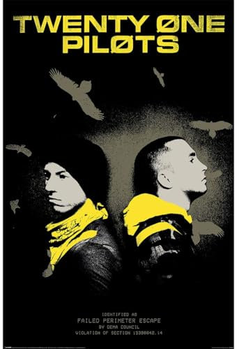 Pyramid International Maxi-Poster mit 21 Piloten, Grabengeier, 91,5 x 61 cm, auffällige Wandkunst für 21 Piloten-Fans und Musikliebhaber