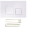 Eawfgtuw for GEBERIT Compatible Dual Flush Plate for Sigma Series UP300 164x246x12mm Chrome Frame Buttons Multiple Colors Available Plastic Construction(White)