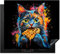KitchenYeah© Copri Piano Cottura 60x52 cm Coprifornelli Tappetino per Induzione Fornello Tutto per la Cucina Gatto - Graffiti - Colore - Cialda - Cibo
