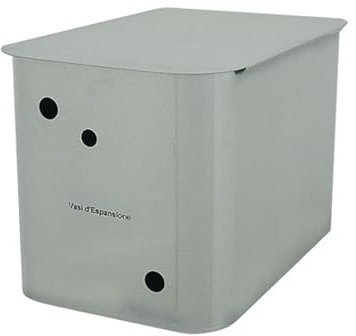 ALLINOX Vaso Di Espansione Aperto In Acciaio ZINCATO Per Camino e Termocamino Impianti Termici Riscaldamento KIT Termostufa o Caldaia (50 LITRI)