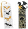 VARKAGE 2 Stück Lesezeichen Fantasy, Schwarz Gold Cool Acryl Drachen Lesezeichen mit Sonne und Wolken, Lesezeichen Anime für Buchliebhaber Freunde Familie Lesebegeisterte, Geschenk
