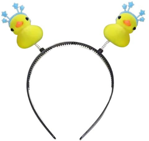 QUEENYARD Haarreif in Form einer gelben Ente, für Damen, Karneval, Party, Fotografie, Haarband, gelbe Entenform, Waschen des Gesichts, Stirnbänder