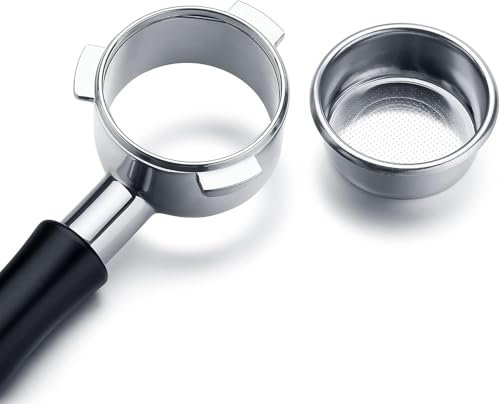 NEUTYPECHIC Porte-filtre Bottomless 54mm, 3 Oreilles Acier Inoxydable Amovible Bottomless Porte Filtre, Filtre non Pressurisé Compatible avec Breville Sage 870, 878 Solis 1170, Convient aux Cafés