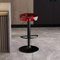 Barhocker für den Außenbereich, wasserdicht, verstellbar, drehbar, für Küche, Theke, Höhe, modern, transparent, für Esszimmer, Rot