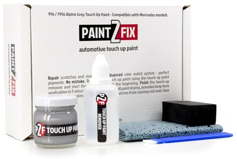 PAINT2FIX 956/7956 Alpine Grey Kit de peinture de retouche et de réparation des rayures pour Mercedes