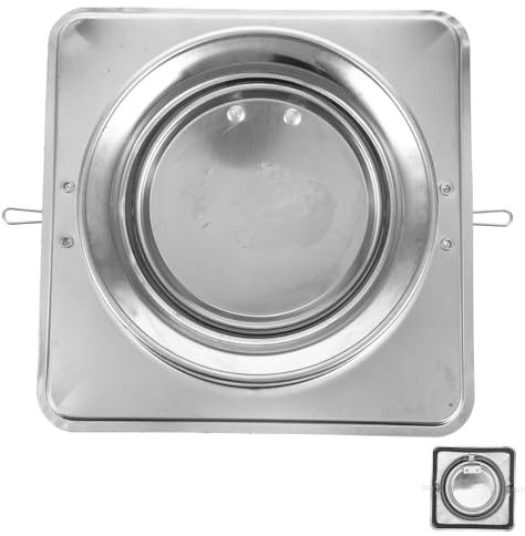 NUOBESTY Abgasrückschlagventil abzugshaube dunstabzug Dachlüfterabdeckung Abluftöffnung des Trockners Lüftungsgittertrommel Entlüftungskit Edelstahlkanal Wandauslass Rostfreier Stahl Silver