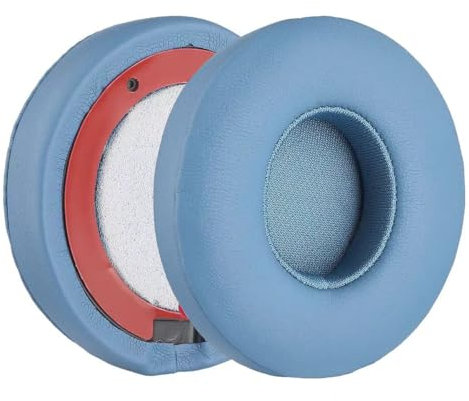Ear Pads Compatible with Beats Solo 4 Bluetooth Wireless On-Ear Headphones, Protein Leather Solo 4 Ear Pads Cushions Replacement, Matte Blue