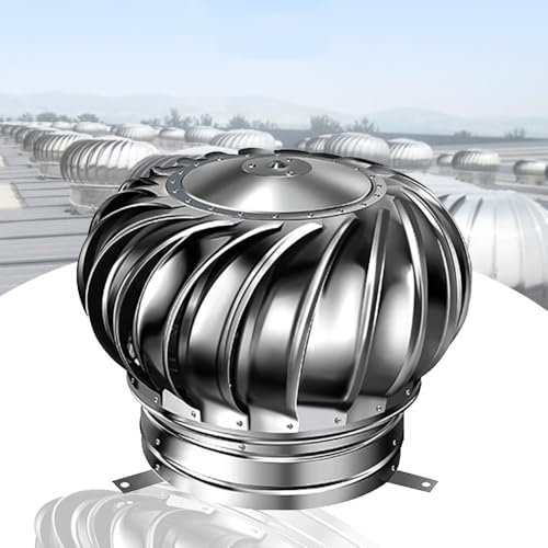 IMUNKT 110mm 160mm Cappello Inox Eolico per Camini, Comignolo Girevole Canna Fumaria Camino in Acciaio Inox, Aspiratore Fumi A Sfera, per Tetto Fabbriche Fattorie(110mm/4in)