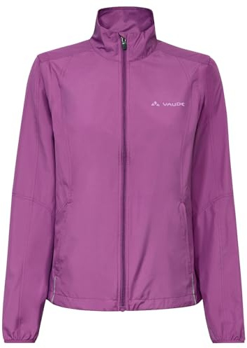 VAUDE Women's Dundee Classic Zip-Off Windjacke für Damen - Fahrradjacke mit abnehmbaren Ärmeln, Wasserabweisend & Atmungsaktiv, magenta, 48