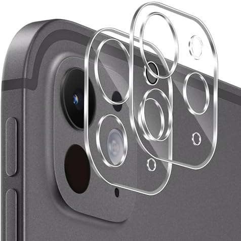 PHONILLICO Kameraschutz für iPad Pro 11 (2024)/Pro 13 (2024) [2 Stück] Kamera Schutzfolie Durchsichtiges gehärtetes Glas Folie Rückseite Linse Kratzschutzfolie Linsenschutz