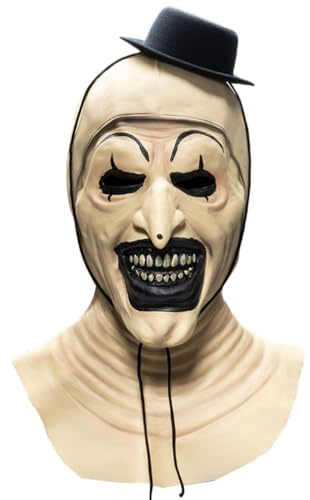 SHIFANQI Halloween Terrifier Maske, Art Der Clown Maske für Erwachsene, Scary the Killer Clown Maske Kostüm Accessoire Cosplay Kostüm Requisiten