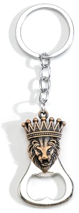 Bottle Opener Keyring, Portable Pocket Tool, Mini Beer Opener Keychain for Party, Festivals and Daily Use, Men and Women (Lion)