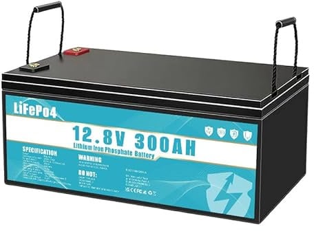 LiFePO4 Batterie 12V 300Ah Lithium Eisenphosphat Batterie | Ausgestattet mit 300A BMS, Lebensdauer über 8 Jahre, geeignet für Camping, Notstromversorgung usw.