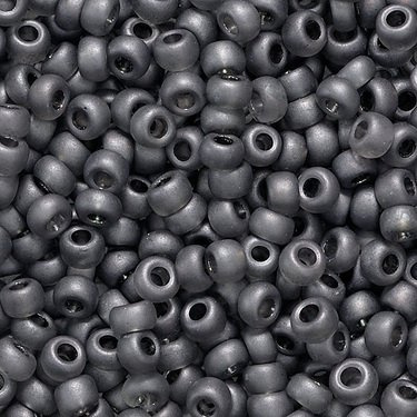 Knorr Prandell Böhmische Glasperlen Rocailles 2,5 mm, Grau, 1 Stück, grau
