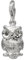 SilberDream Charm 925 Echt Silber Armband Anhänger Eule Zirkonia FC725W Silber Charmsschmuckanhänger