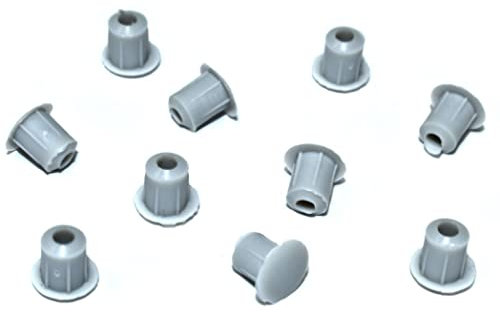 M5 (5mm) DRILL HOLE COVER CAPS - BLANKING FURNITURE KITCHEN CABINET SHELF (Fog Grey, 50)