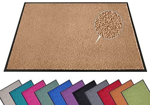 Hanse Home Fußmatte (S-XXL) 40x60cm – 12 Farben – Fussmatte Outdoor Schmutzfangmatte Türmatte Waschbar & Wetterfest rutschfest für Eingangsbereich & Außenbereich – Caramel