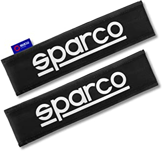 Sparco Set di 2 Cuscinetti universali per Cintura SPC Poliestere Nero Universale