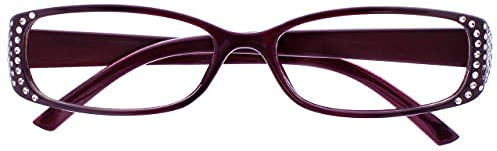 Die Lesebrille Unternehmen Schwarzer Und Lila Diamonte Stil Leser Designer Stil Frauen Damen UVR093P +1,50
