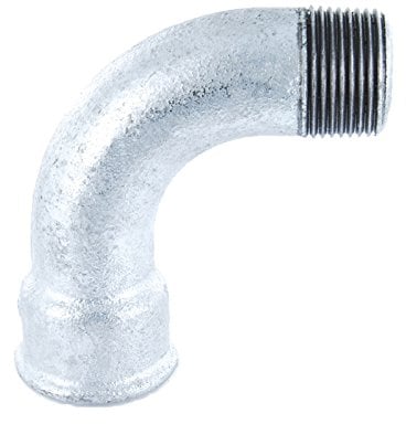 Bogen 90° Gewindefitting Temperguss verzinkt - AG x IG - 1 1/4